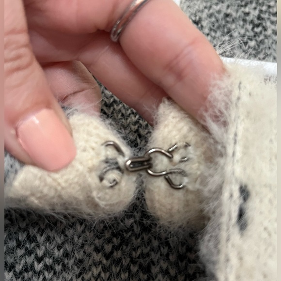 baciano black and white long cardigan size small - Picture 4 of 8